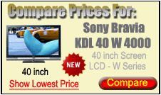 KDL40W4000 TV Prices